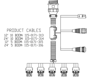*24'  PRODUCT CABLE,10-BOOM 4400/4600