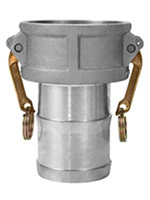 CAM LOCK; FEMALE X 3" HOSE BARB, ALUM.