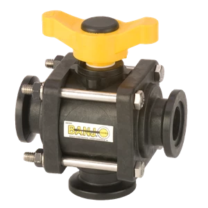 VALVE; 1" 3-WAY FLANGED BOTTOM LOAD