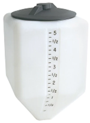 5 GAL SQUARE CONE BOTTOM, WHITE