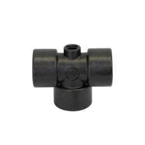 POLY PIPE TEE; 1" W/ GAUGE PORT