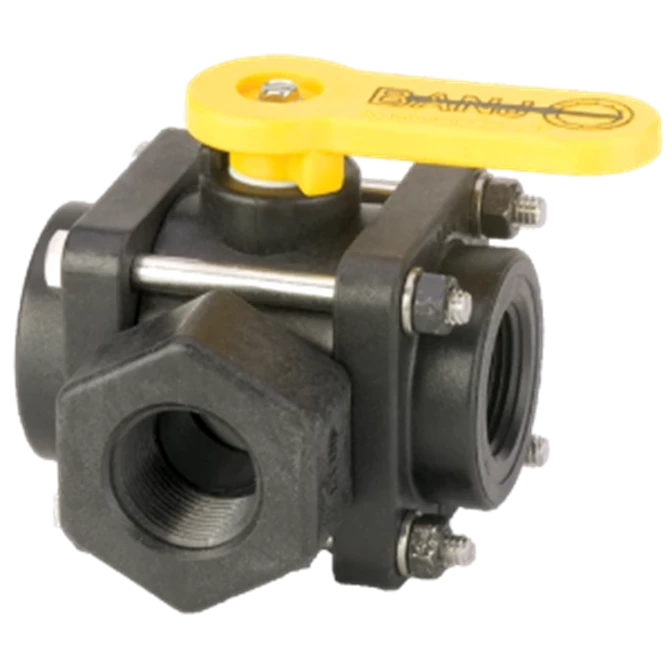 BANJO CORPORATION 102 V100SL BALL VALVE, 3-WAY, 1" SIDE LOAD