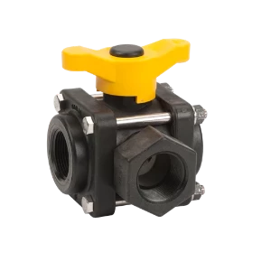 BALL VALVE, 1-1/4" SIDE LOAD 3-WAY