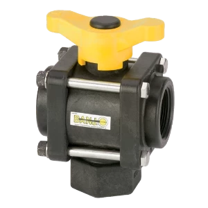 BALL VALVE, 3-WAY, 1-1/2" BOTTOM LOAD